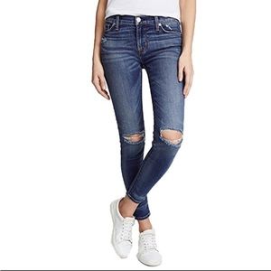 Hudson Nico Midrise Ankle Super Skinny
Jeans Distressed Size 26